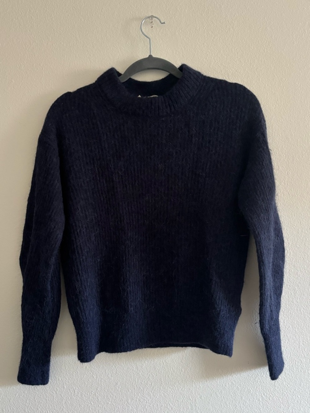Everlane Navy Blue Alpaca Wool Blend Crewneck Sweater XS